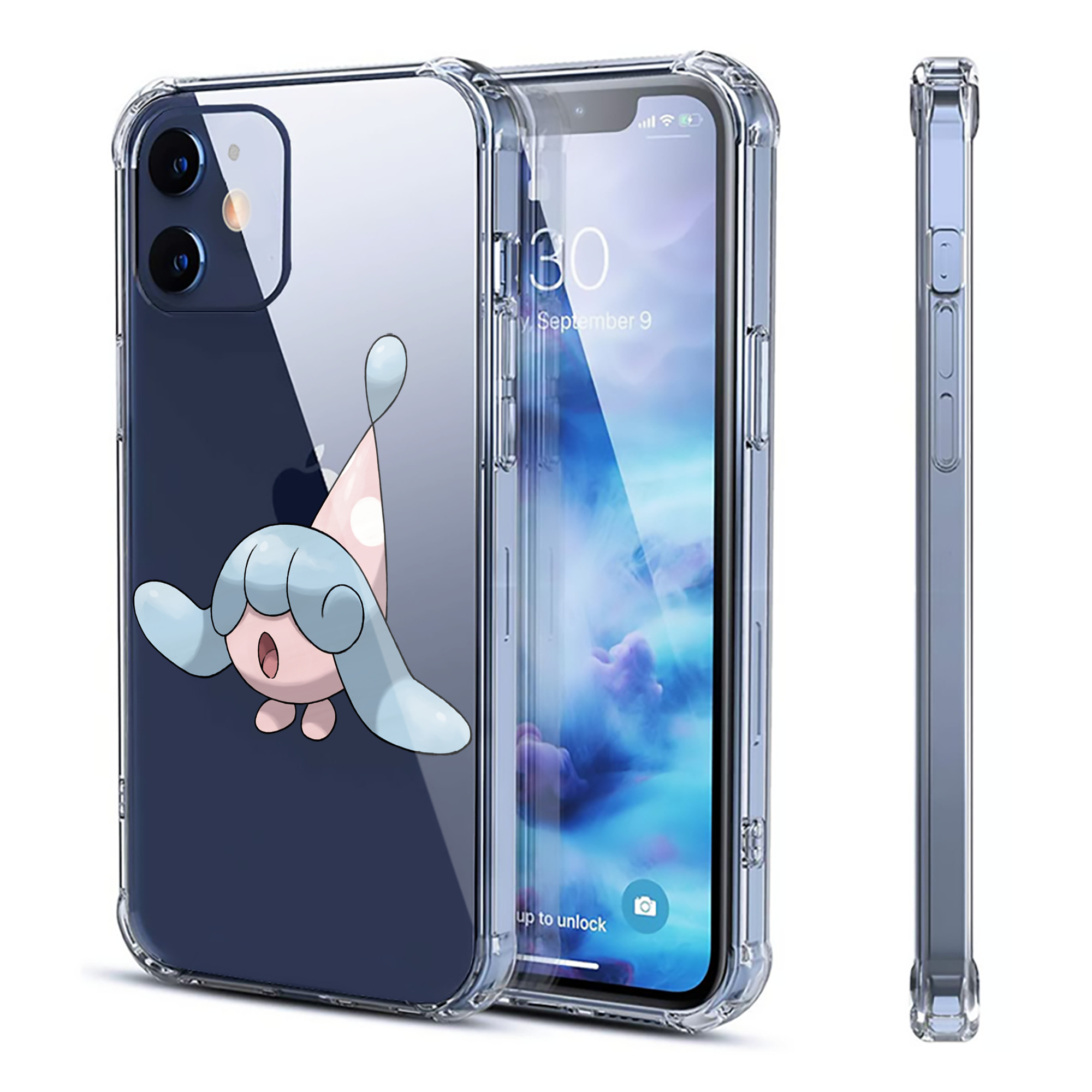 （画像用） ポケットモンスター Pokémon 【iPhone 12シリーズ対応】透明スマホケース（クリアソフトケース）
